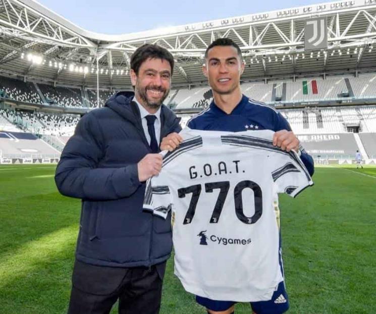 Homenajea Juve a CR7 por sus 770 goles