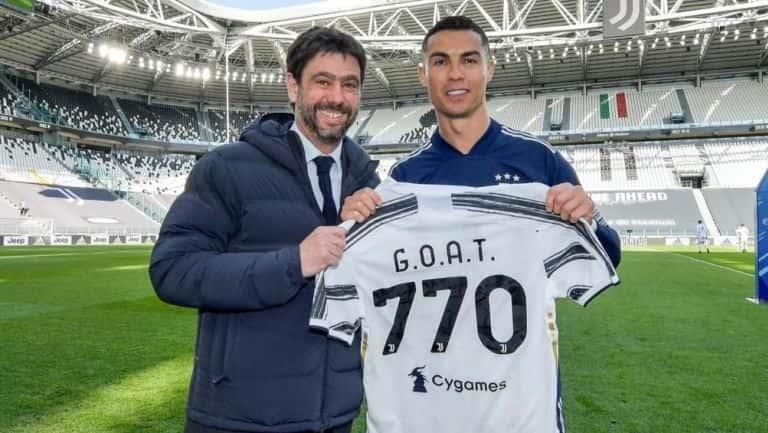 Homenajea Juve a CR7  por sus 770 goles