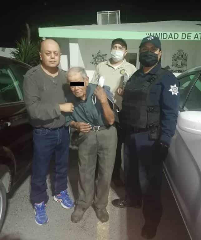 Localiza Policía Regia a abuelito extraviado Localiza Policía Regia a abuelito extraviado