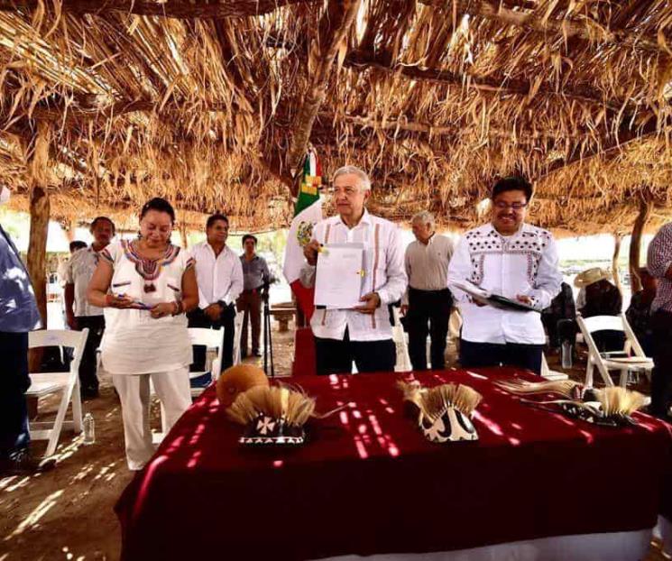 AMLO anuncia restitución de tierras y agua para pueblo yaqui AMLO anuncia restitución de tierras y agua para pueblo yaqui