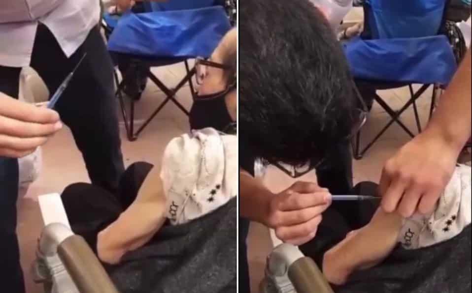 Vacunan con jeringa vacía a mujer de 95 años en Sonora