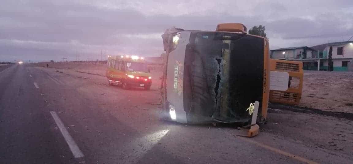 El accidente dejó un saldo de 15 lesionados, todos originarios de Honduras