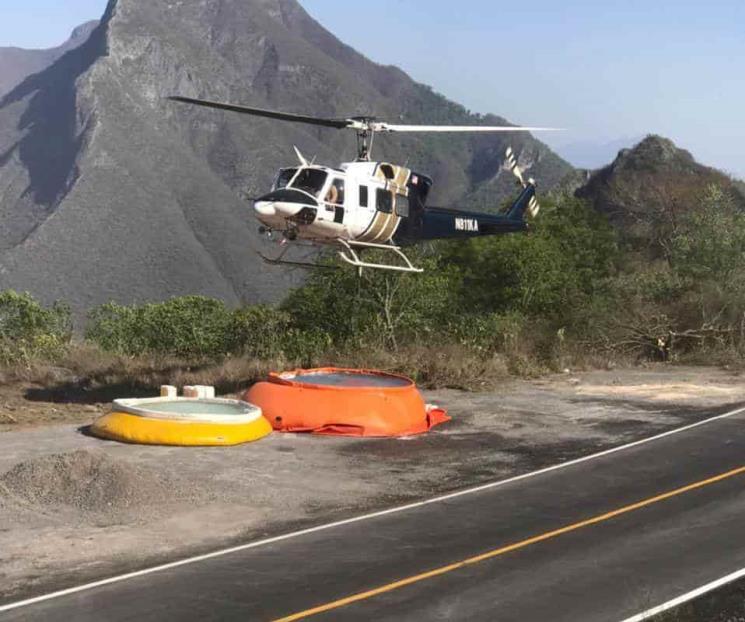 Combate NL tres incendios forestales