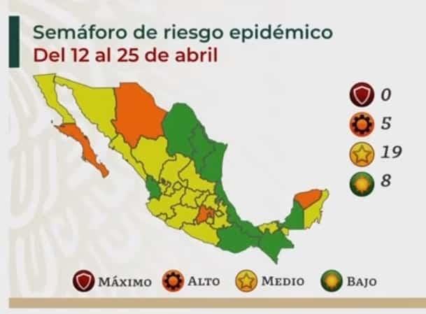 Hay  8 entidades en verde y 19 en amarillo