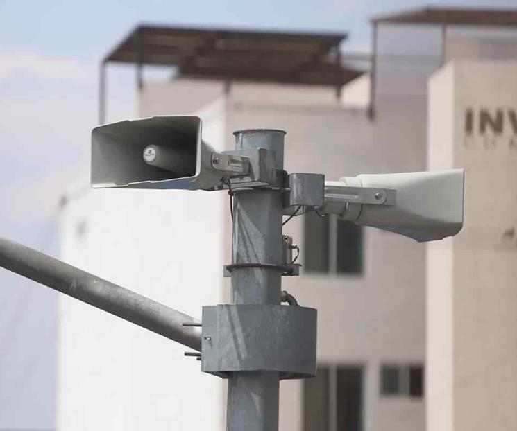 Realizan prueba de audio en altavoces de la alerta sísmica