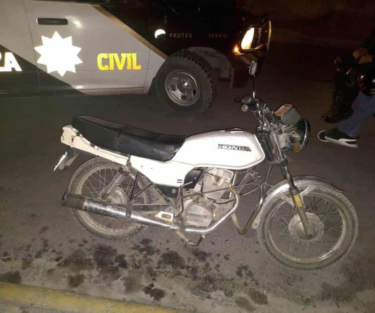 Arrestan a menor con motocicleta con reporte de robo Arrestan a menor con motocicleta con reporte de robo