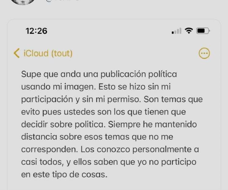 Se deslinda Gignac de temas políticos