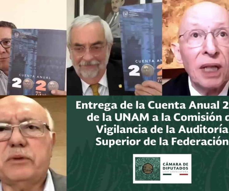 Entrega UNAM a Comisión de Vigilancia su Cuenta Anual 2020 Entrega UNAM a Comisión de Vigilancia su Cuenta Anual 2020