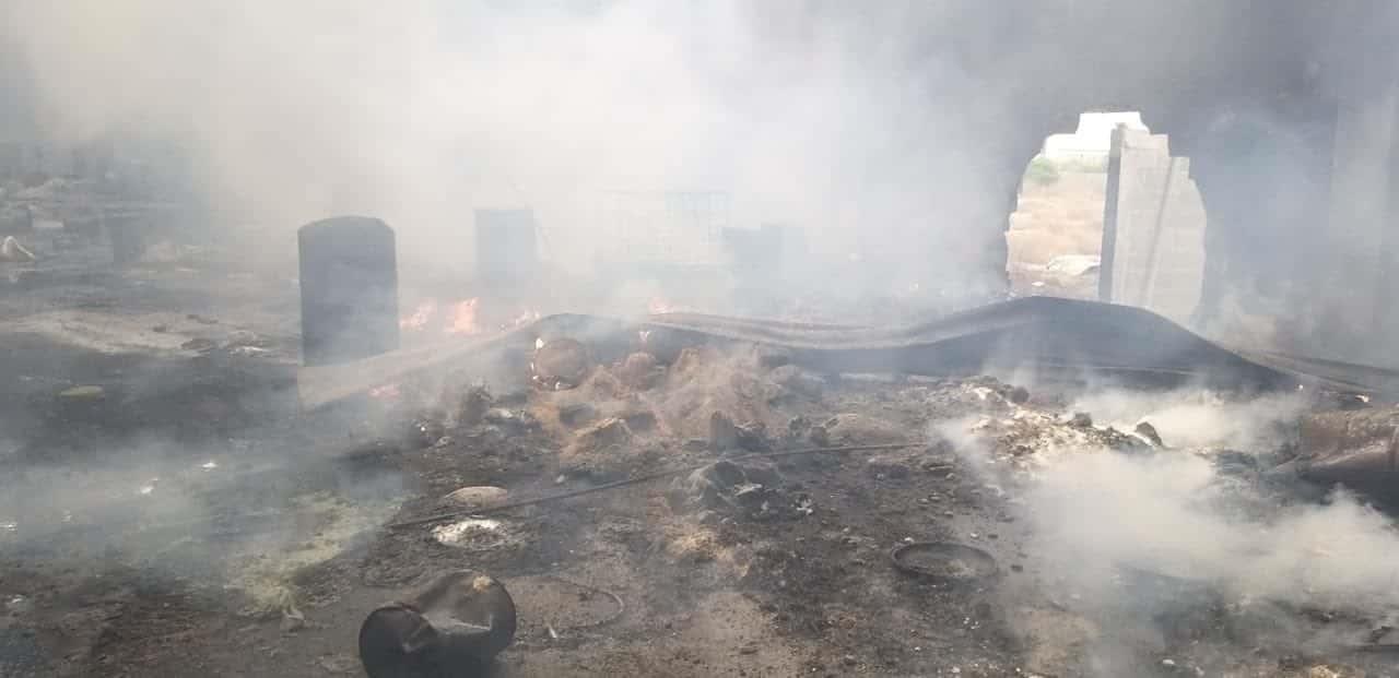 Se incendia bodega de narcotraficante en García