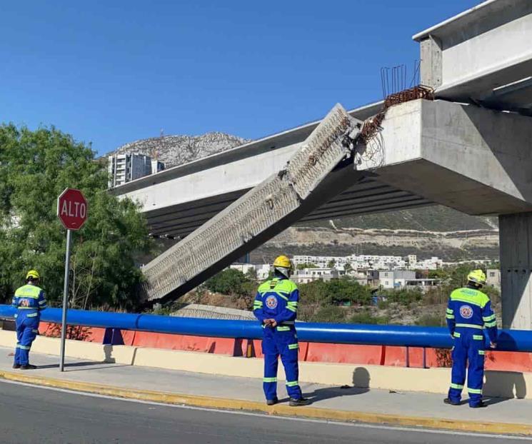 Cae viga de puente en ampliación de Autopista a Saltillo