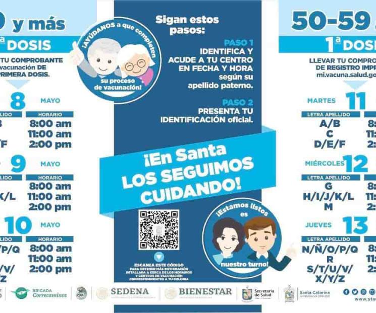 Están listos en SC para aplicar segunda dosis 
