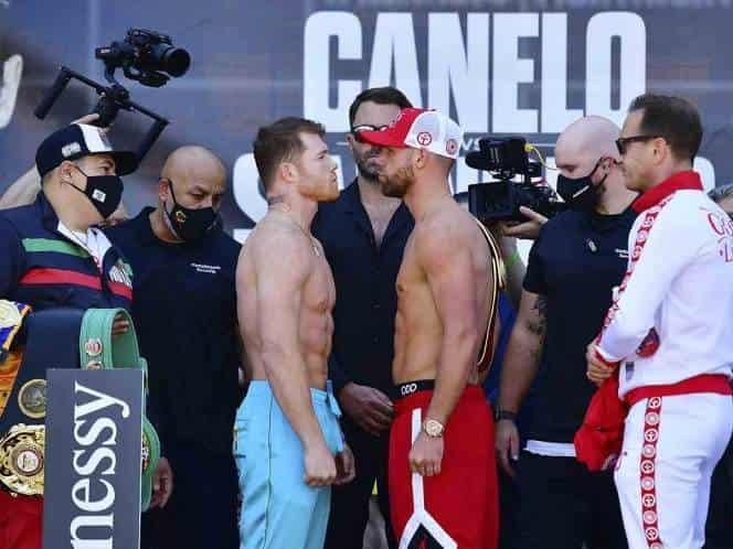 Superan Canelo y Saunders báscula; todo listo para su pelea