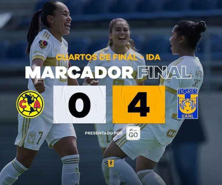 Golea Tigres Femenil de visita al América