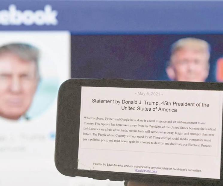 Facebook mantiene el veto a Trump