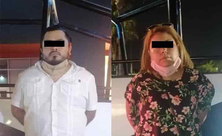 Detienen a pareja por robo de mercancía en tienda