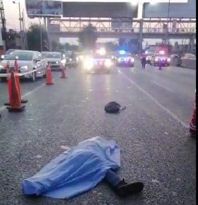 El peatón falleció atropellado ayer por un automovilista en la Avenida Fidel Velázquez