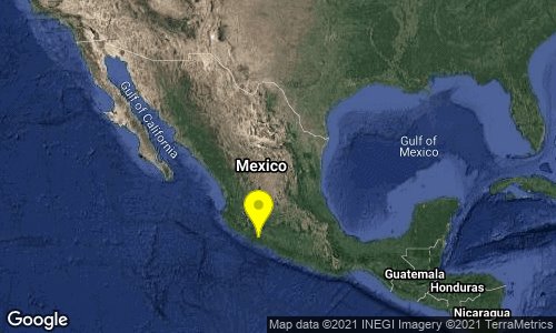 Se registró sismo de 5.0 grados de magnitud en Coalcomán