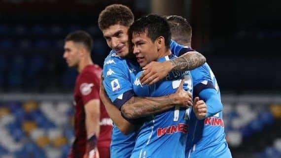 Lozano anota en la goleada del Napoli al Udinese