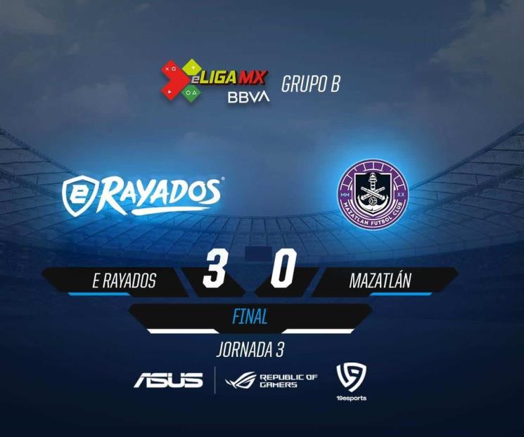 Golea Rayados al Mazatlán en la eLigaMX