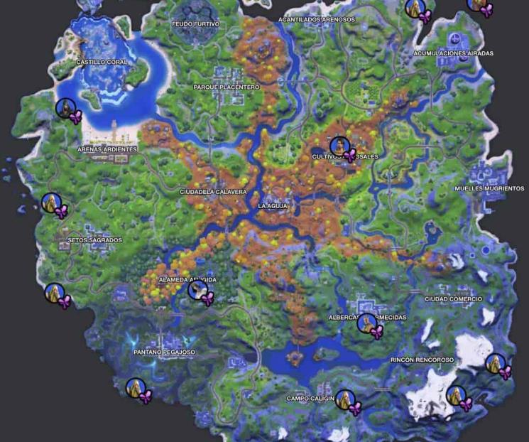 Dónde están los personajes que venden grietas en el mapa