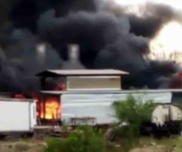 Deja incendio en empresa cuantiosas pérdidas Deja incendio en empresa cuantiosas pérdidas
