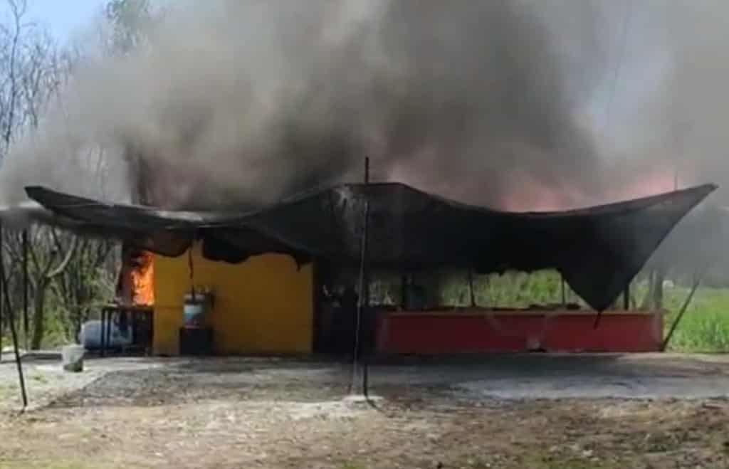 Se produjo un flamazo en un cilindro de gas en mal estado