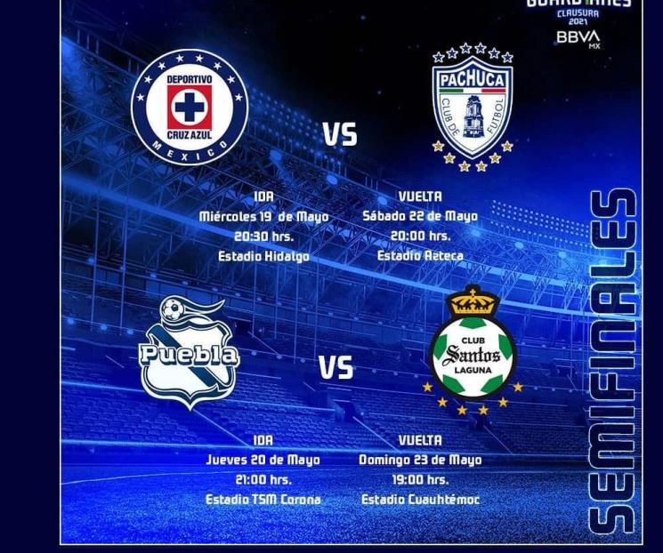 Listos los horarios de las semis del Guardianes 2021 Listos los horarios de las semis del Guardianes 2021