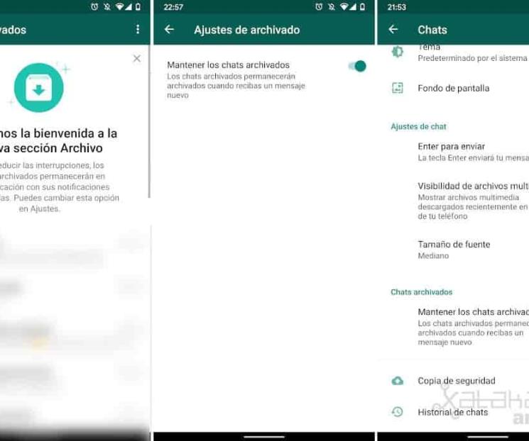 WhatsApp comienza a activar el nuevo Archivo
