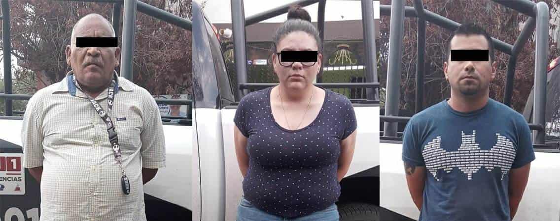 Detienen a 2 hombres y una mujer con droga