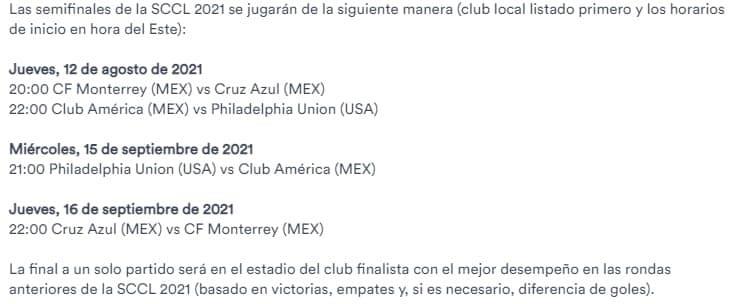 Conoce Rayados horarios para semis de Concachampions Conoce Rayados horarios para semis de Concachampions
