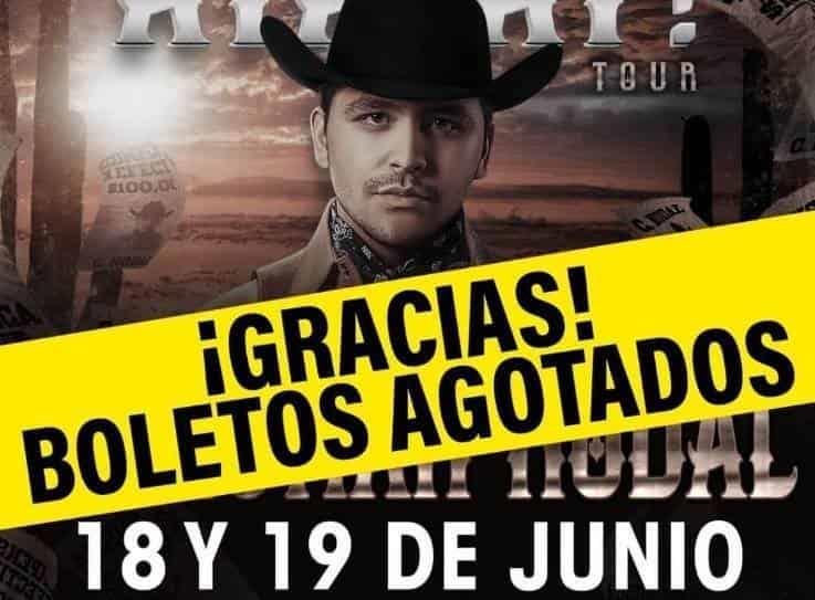 Se agotan boletos para Christian Nodal en 5 minutos