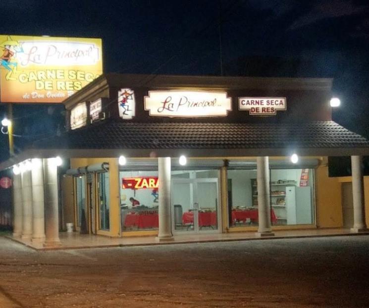 Roban negocio de carne seca en Montemorelos