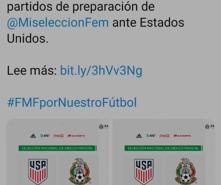 Tendrá TRI Femenil dos juegos de preparación ante EU