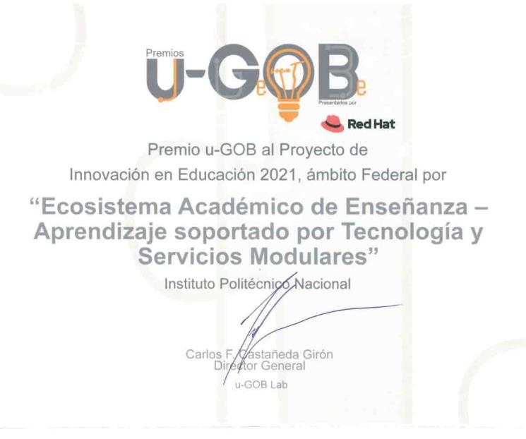 Premio U-Gob 2020 para IPN por continuidad académica Premio U-Gob 2020 para IPN por continuidad académica
