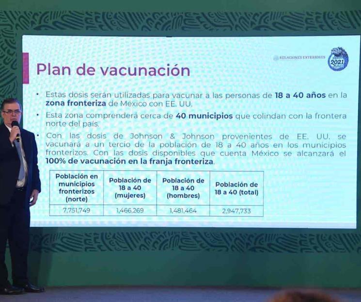Vacunación en frontera norte para negociar con EU reapertura Vacunación en frontera norte para negociar con EU reapertura