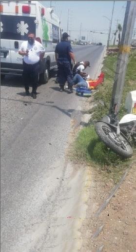 Resulta herido repartidor en choque Resulta herido repartidor en choque