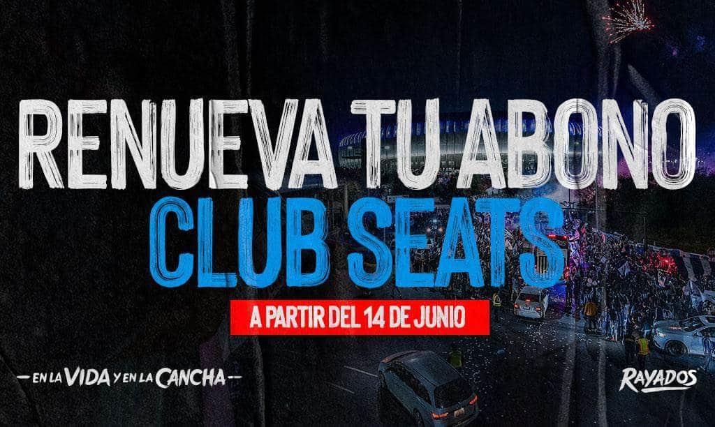 Inicia el lunes renovación de Club Seats en Rayados Inicia el lunes renovación de Club Seats en Rayados