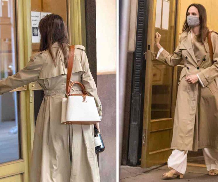 Captan a Angelina Jolie entrando a casa de su ex Captan a Angelina Jolie entrando a casa de su ex