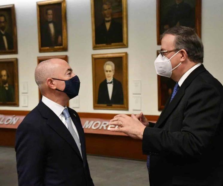 Prioridad de facilitar comercio en reunión Ebrard-Mayorkas Prioridad de facilitar comercio en reunión Ebrard-Mayorkas