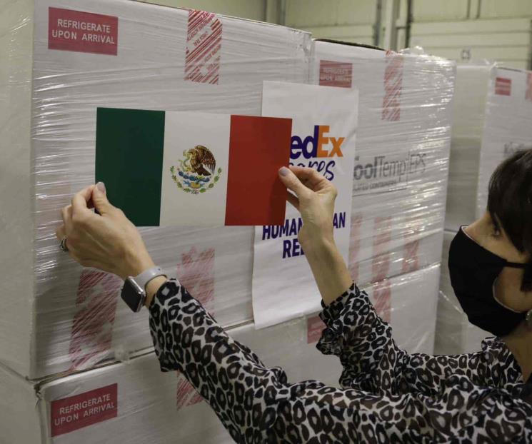 Confirma EU entrega de 1.3 millones de vacunas a México Confirma EU entrega de 1.3 millones de vacunas a México