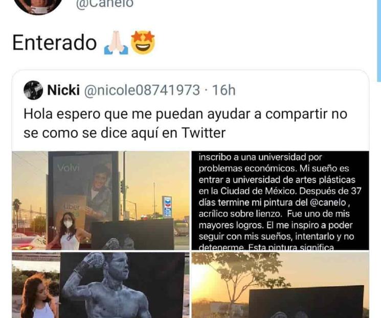 Comprará Canelo obra para que estudiante se pague estudios Comprará Canelo obra para que estudiante se pague estudios