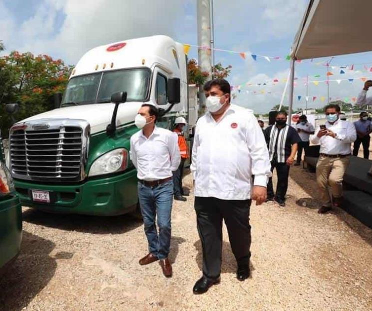 Supervisan vehículos para obras del Tren Maya Supervisan vehículos para obras del Tren Maya