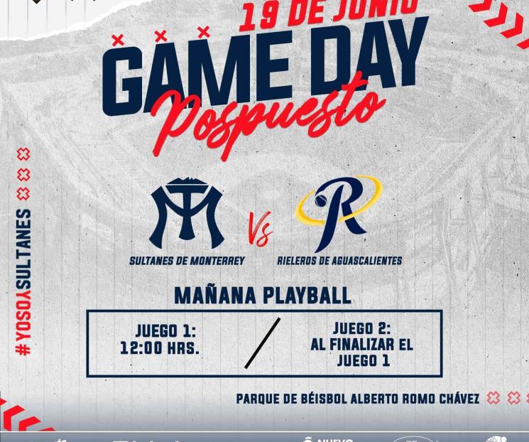 Lluvia pospone el duelo entre Sultanes-Rieleros Lluvia pospone el duelo entre Sultanes-Rieleros