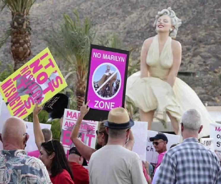 Protestan contra estatua de Marilyn Monroe en EU Protestan contra estatua de Marilyn Monroe en EU