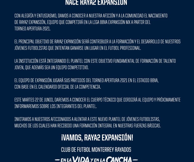 Llegan Raya2 a Liga de Expansión Llegan Raya2 a Liga de Expansión