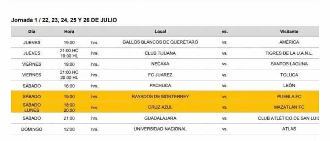 Tigres debutaría primero en AP21 Tigres debutaría primero en AP21