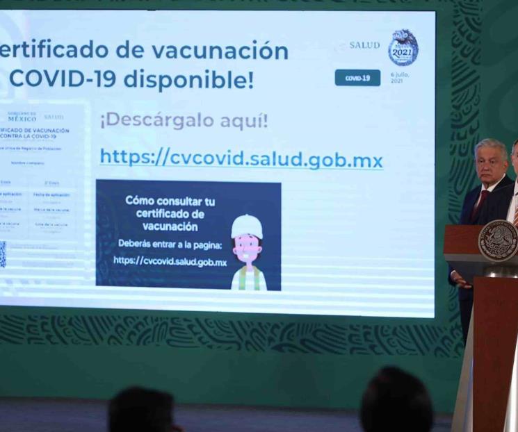 Certificado de vacunación contra Covid-19 ya está disponible Certificado de vacunación contra Covid-19 ya está disponible
