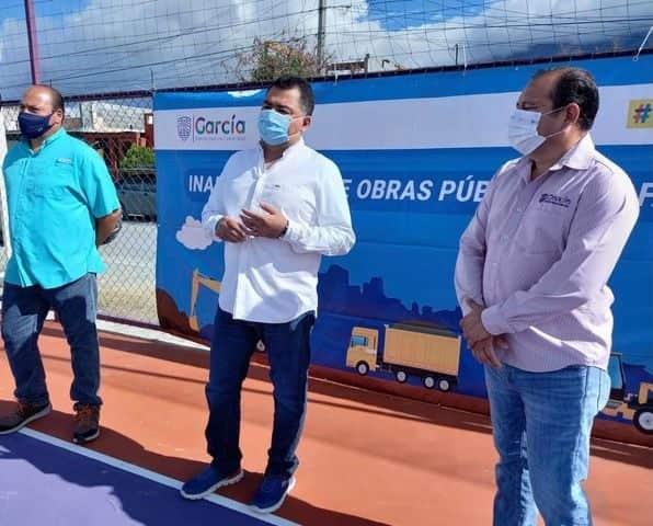 Entregan en García cancha polivalente Entregan en García cancha polivalente