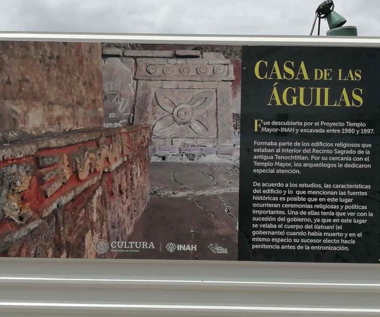 Estamos trabajando: INAH sobre techumbre en Templo Mayor Estamos trabajando: INAH sobre techumbre en Templo Mayor