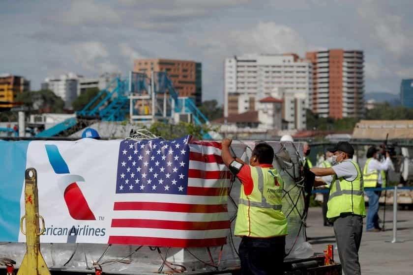 Llegan a Guatemala vacunas donadas por EU Llegan a Guatemala vacunas donadas por EU